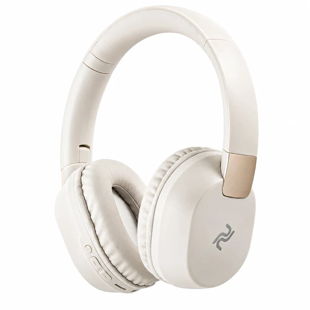 Main image of PODERIX PDBEAM Wireless Foldable Bluetooth Over Ear Headphones with Mic, Micro SD Card Playback, 25H Playtime, 120H Standby, FM Radio, Lightweight for Travel, Work, Gym or Yoga