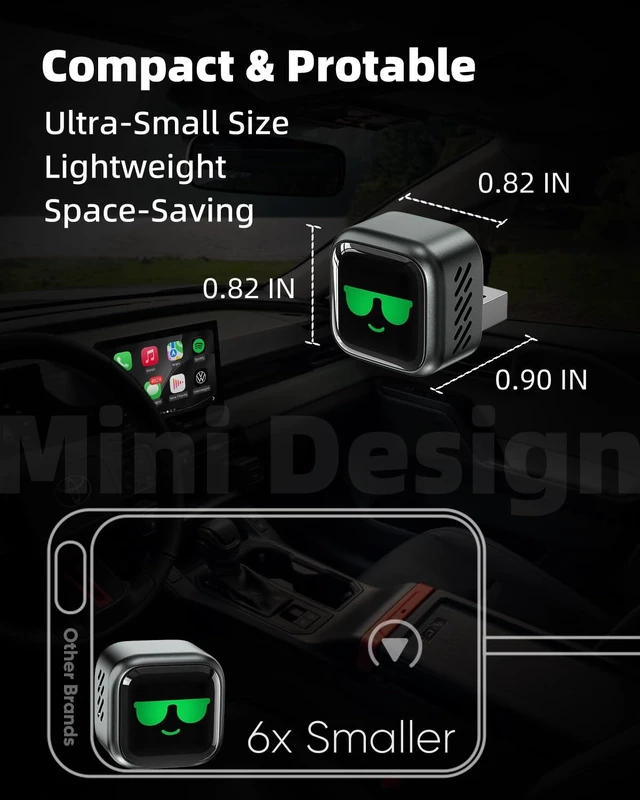 Alt view image 5 of 5 - Wireless CarPlay Adapter for Apple iPhone Metal Design 2026 Upgraded