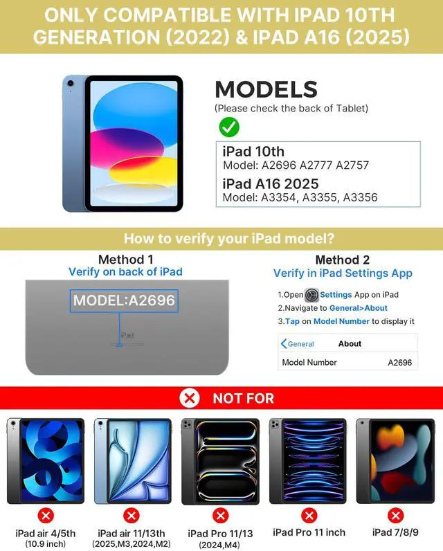 Alt view image 2 of 5 - typecase Touch iPad 10th Generation Case with Keyboard (10.9", 2022) and iPad A16 (11th Gen, 2025)  360° Rotatable, 11-Color Backlit, Multi-Touch Trackpad, Thin & Light (Yellow)