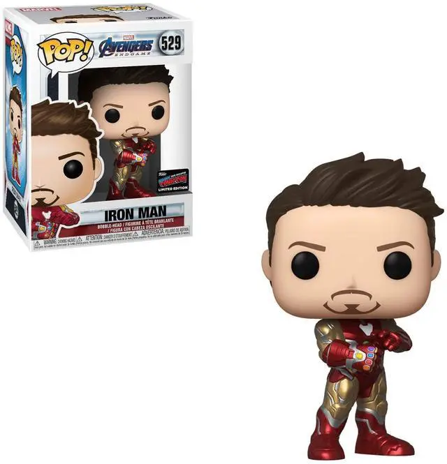 Alt view image 2 of 4 - Funko Pop! Marvel: Avengers Endgame - Tony Stark (Iron Man 3) with Gauntlet, Fall Convention Exclusive