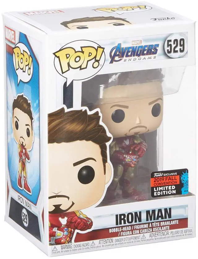 Alt view image 3 of 4 - Funko Pop! Marvel: Avengers Endgame - Tony Stark (Iron Man 3) with Gauntlet, Fall Convention Exclusive