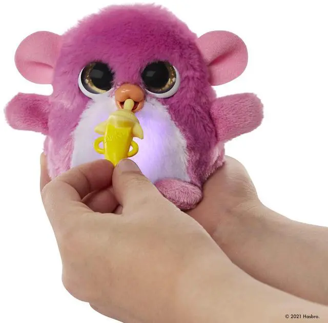 Alt view image 5 of 7 - FurReal Fuzzalots Monkey Color-Change Interactive Feeding Toy, Lights and Sounds, Ages 4 and up