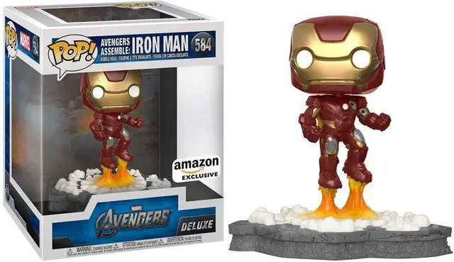 Main image of Funko Pop! Deluxe, Marvel: Avengers Assemble Series - Iron Man, Amazon Exclusive, Figure 1 of 6