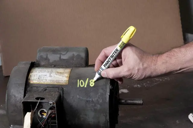 Alt view image 5 of 9 - MARKAL 97051 Permanent Liquid Paint Marker, Medium Tip, Fluorescent Green Color