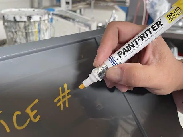 Alt view image 6 of 9 - MARKAL 97051 Permanent Liquid Paint Marker, Medium Tip, Fluorescent Green Color