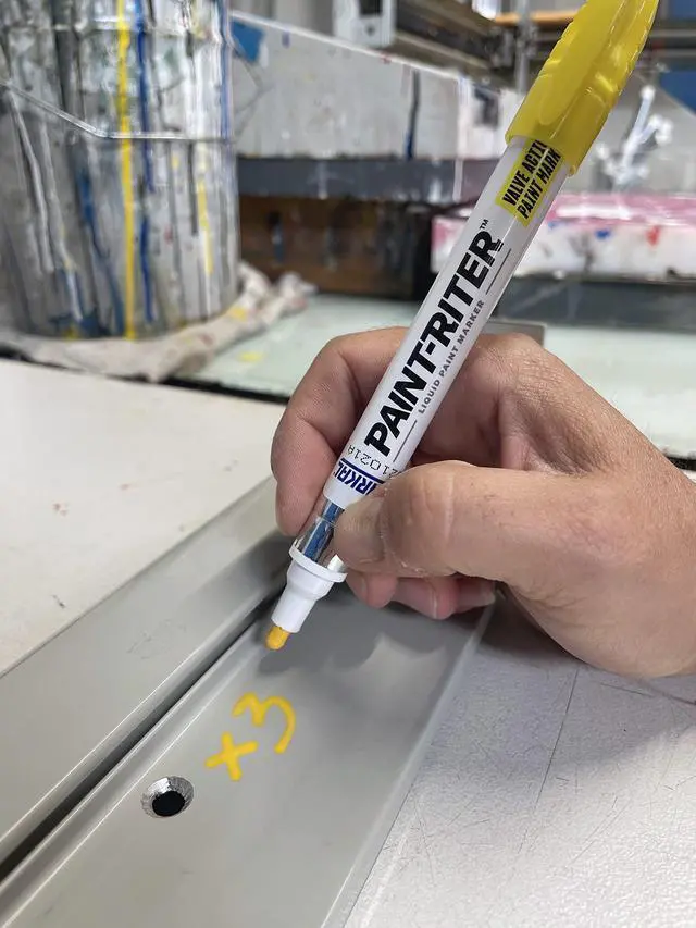 Alt view image 7 of 9 - MARKAL 97051 Permanent Liquid Paint Marker, Medium Tip, Fluorescent Green Color