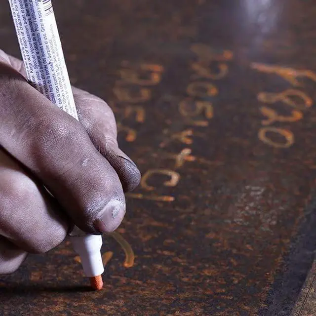 Alt view image 9 of 9 - MARKAL 97051 Permanent Liquid Paint Marker, Medium Tip, Fluorescent Green Color