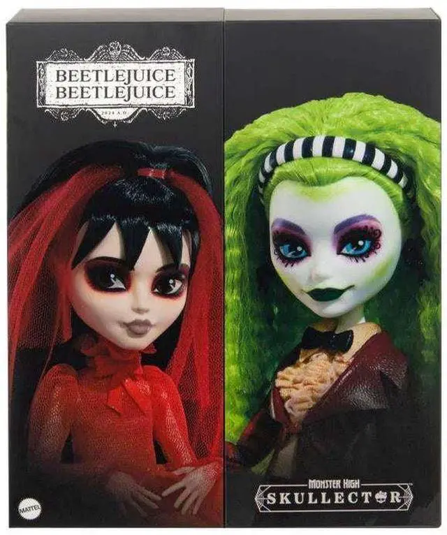 Alt view image 4 of 4 - Monster High x Beetlejuice Beetlejuice & Lydia 2 Doll Boxed Set (Wedding)
