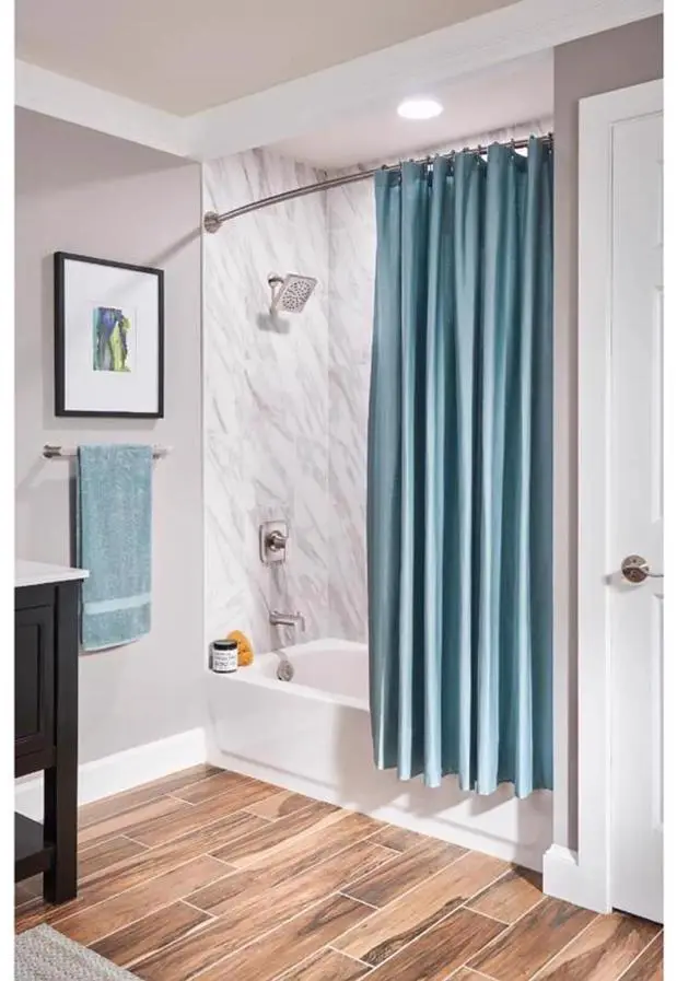 Alt view image 2 of 7 - Moen Genta 1-Handle Brushed Nickel Tub and Shower Faucet