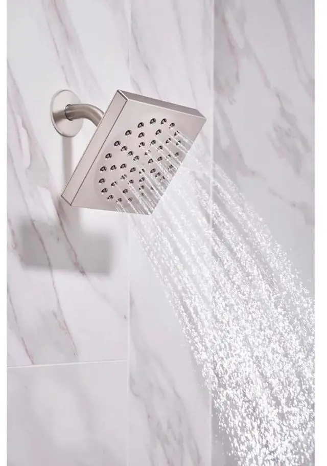 Alt view image 7 of 7 - Moen Genta 1-Handle Brushed Nickel Tub and Shower Faucet