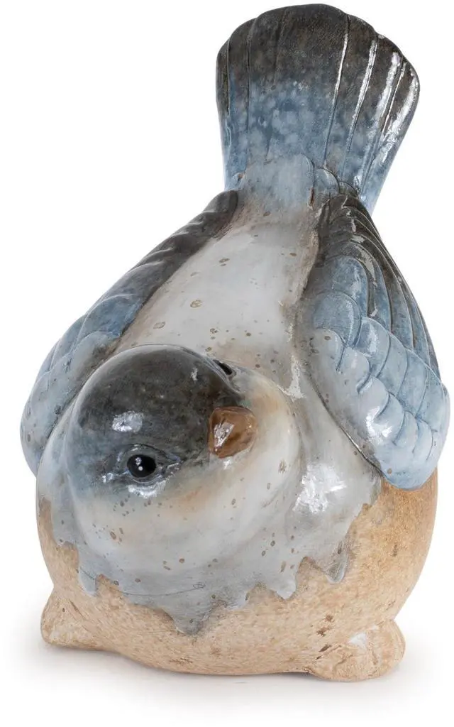 Alt view image 4 of 6 - Melrose Unglazed Ceramic Bird Figurines - 4.75" - Set of 3