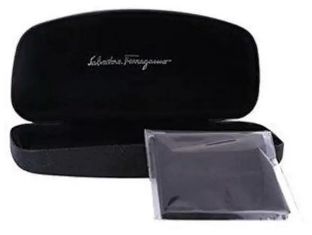 Alt view image 4 of 4 - SALVATORE FERRAGAMO-SF263S 017 Rectangle Sunglasses Black/Gold Gray Solid