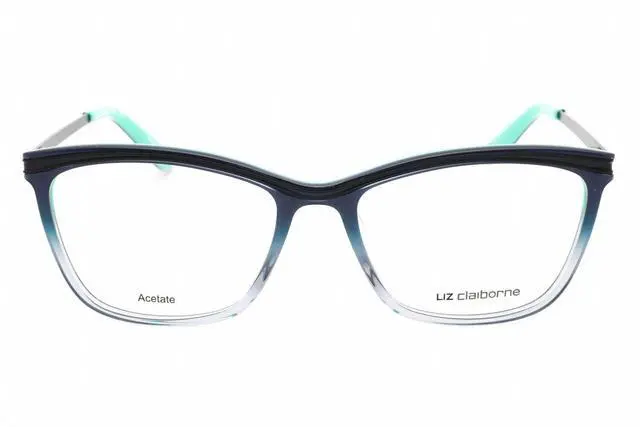 Alt view image 3 of 5 - LIZ CLAIBORNE-L 638 0PID Rectangle Eyeglasses Shiny Blue Gray