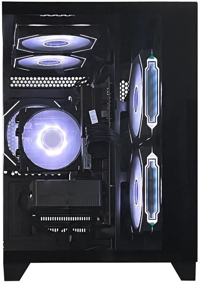 Alt view image 4 of 6 - ALCPOK Gaming PC Desktop,AMD Ryzen 7 5700X 3.4GHz,RTX5060 8GB GDDR7 DLSS4,32GB DDR4 RAM 3200MHz,1TB NVME SSD,ARGB Cooling Fan,Supply WiFi Support Prebuilt Gaming Computer with