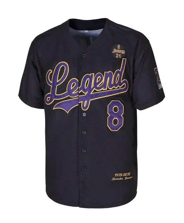 Alt view image 3 of 4 - GOURIDA Boyfriend Style Men's Bryant Forever 1996-2016 Fashion Christmas Boyfriend Style Men Baseball Jersey Black Stitched XXX-Large