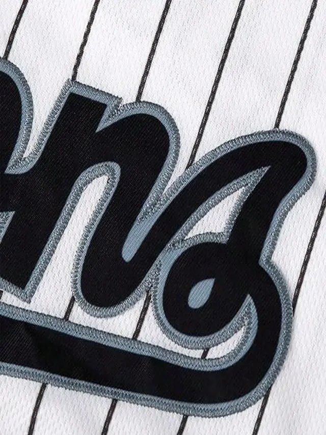 Alt view image 6 of 7 - GOURIDA ST John's 90s Outfit For Men Barons #45 Hip Hop Clothes Baseball Jersey Shirts For Party Baseball Gift Large White