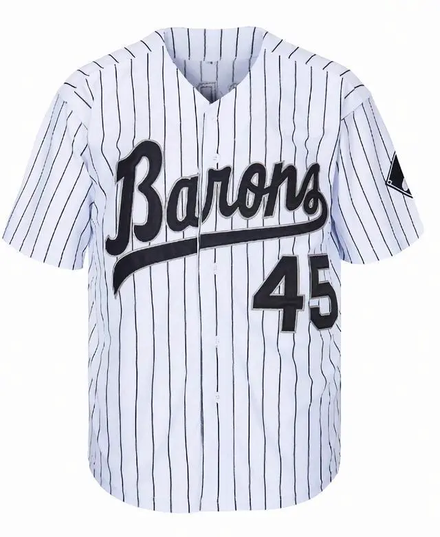 Alt view image 3 of 7 - GOURIDA ST John's 90s Outfit For Men Barons #45 Hip Hop Clothes Baseball Jersey Shirts For Party Baseball Gift Large White