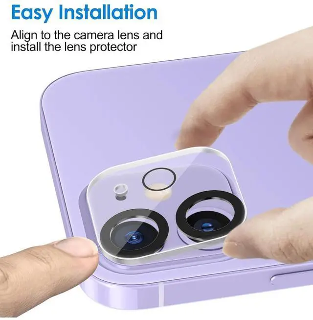 Alt view image 2 of 4 - Qixxronics 3-PACK Camera Lens Protector Compatible with iPhone 14 Pro Max Camera Lens Tempered Glass Protector [Night Circle]