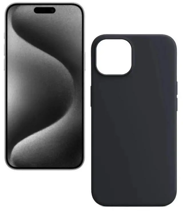 Main image of Qixxronics for iPhone 16 Pro Max Silicone Case Black Shockproof Slim Design Phone Case Cover