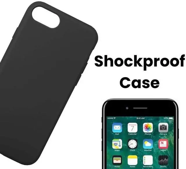 Alt view image 3 of 5 - Qixxronics for iPhone SE2 / iPhone SE3 Silicone Case Black Shockproof Slim Design Phone Case Cover