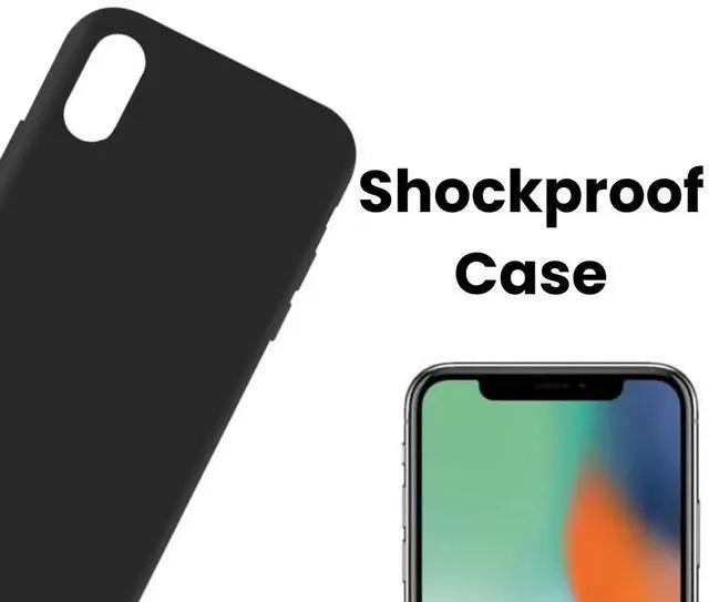 Alt view image 3 of 5 - Qixxronics for iPhone X Silicone Case Black Shockproof Slim Design Phone Case Cover