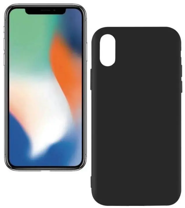 Alt view image 4 of 5 - Qixxronics for iPhone X Silicone Case Black Shockproof Slim Design Phone Case Cover