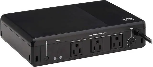 Main image of Tripp Lite 350VA UPS Desktop Battery Backup and Surge Protector, 210W, 3 Outlets, Home & Office UPS, Small Form Factor, Wall Mounting Option, 5ft Cord, 3-Year Warranty (BC350R)