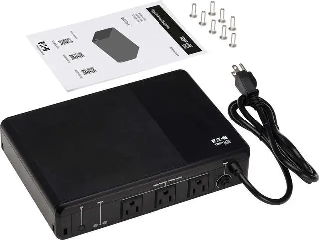 Alt view image 3 of 7 - Tripp Lite 350VA UPS Desktop Battery Backup and Surge Protector, 210W, 3 Outlets, Home & Office UPS, Small Form Factor, Wall Mounting Option, 5ft Cord, 3-Year Warranty (BC350R)