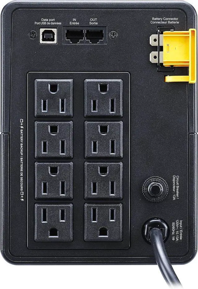 Alt view image 7 of 7 - APC UPS 1200VA Line Interactive UPS Battery Backup, BVK1200M2 Backup Battery with AVR, 2 USB Charging Ports (Type C/Type A), Back-UPS Uninterruptible Power Supply