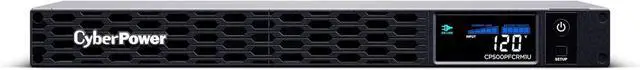 Alt view image 2 of 6 - CyberPower CP500PFCRM1U PFC Sinewave UPS Battery Backup and Surge Protector, 500VA/300W, 6 Outlets, AVR, 1U Rackmount; UL Certified