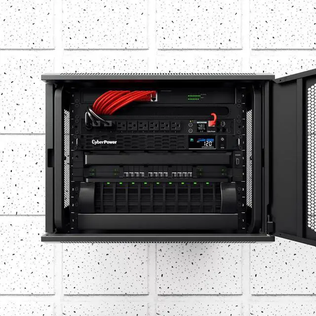 Alt view image 6 of 6 - CyberPower CP500PFCRM1U PFC Sinewave UPS Battery Backup and Surge Protector, 500VA/300W, 6 Outlets, AVR, 1U Rackmount; UL Certified