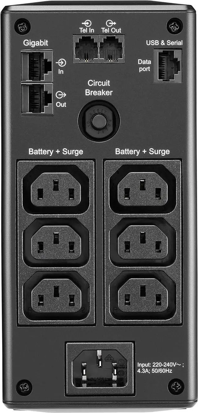 Alt view image 2 of 5 - APC by Schneider Electric Back UPS Pro - BR650MI - UPS 650VA (6 IEC Outlets, LCD Interface, 1GB Dataline Protection)