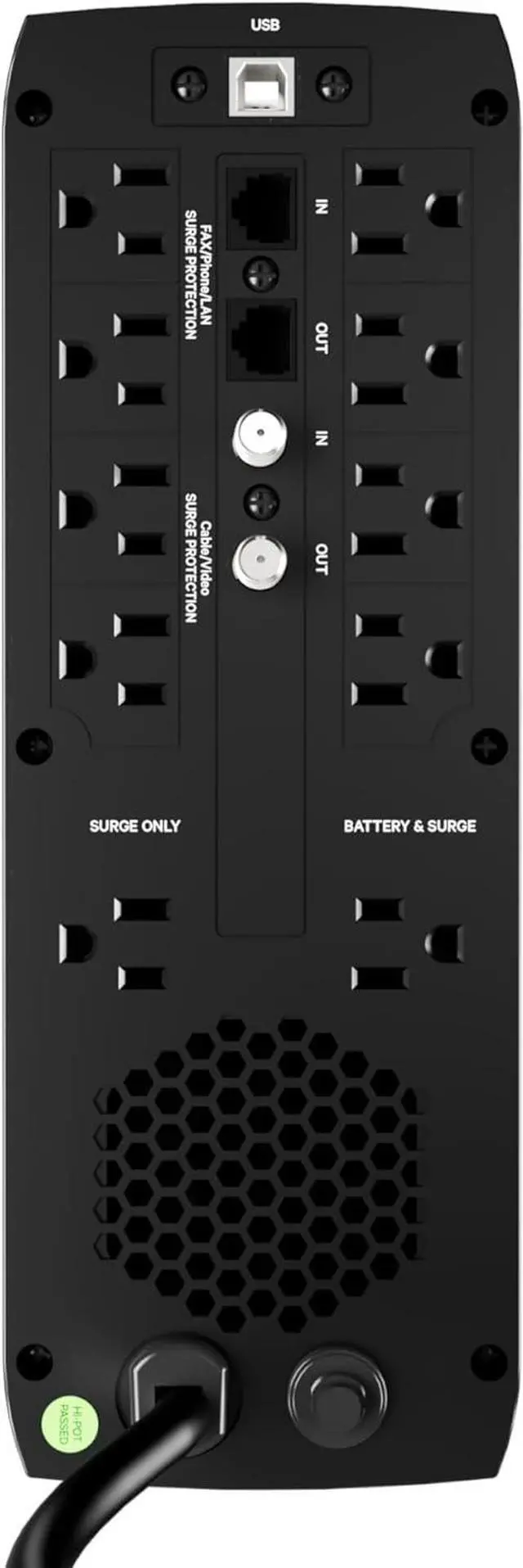 Alt view image 5 of 7 - Vertiv Liebert PSA5 UPS - 1000VA/600W 120V Line Interactive AVR Tower UPS, 10 outlets, 2 USB Charging Ports, Battery Backup w/ Surge Protection, 3 year warranty, Energy Star Certified (PSA5-1000MT120)