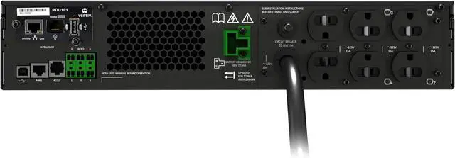 Alt view image 4 of 6 - Vertiv Liebert GXT5 UPS with SNMP/Webcard - 500VA 500W 120V, Online Double Conversion 2U Rack/Tower, Energy Star Certified, Lead Acid, Sine Wave, Battery Backup, 1.0 Power Factor (GXT5-500LVRT2UXLN)