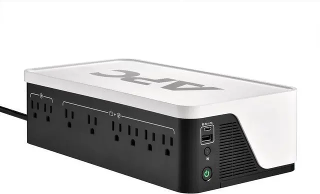 Alt view image 2 of 7 - APC 1050VA & 600VA UPS Battery Backups with 6 & 5 Outlets, Type C USB Charging, BE1050G3 & BE600M1 Back-UPS