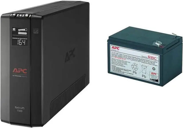 Main image of APC 1500VA UPS Battery Backup Surge Protector with APC Battery Replacement for SC620 SU620NET Models