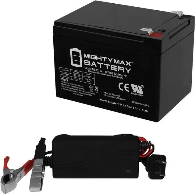 Main image of Mighty Max Battery 12V 12AH Battery Replaces APC Network Powercell BD UPS + 12V Charger