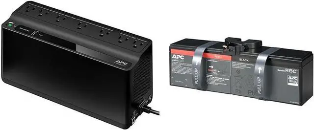 Main image of APC 600VA Battery Backup Surge Protector & Replacement Battery for Select APC UPS Models