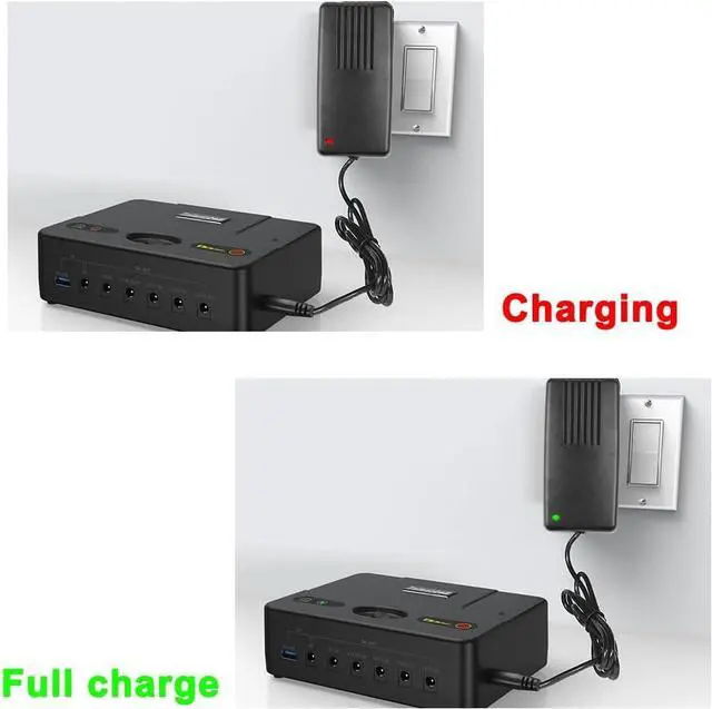 Alt view image 6 of 7 - TalentCell Mini UPS Uninterrupted Power Supply, 142.08Wh DC 24/19/15/12/9/5V Lithium ion Battery Pack, Multiple Output for Wireless Router, Modem, LED Light, CCTV Camera and More