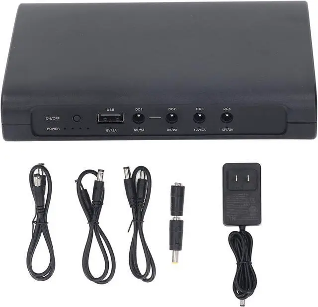 Main image of Walfront Mini UPS Battery Backup 12000mAh 44.4Wh Portable Power Supply with USB DC Outputs Short Circuit Protective for Router Security Camera WiFi (US Plug)