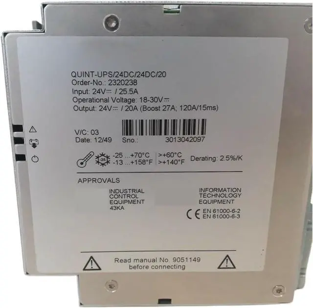 Alt view image 4 of 4 - Original Contact 2320238 Power Supply QUINT-UPS/24DC/24DC/20