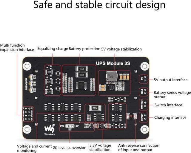 Alt view image 4 of 7 - UPS Power Module for with 5V Uninterruptible Power Supply Multi Battery CircuitsWithout Battery