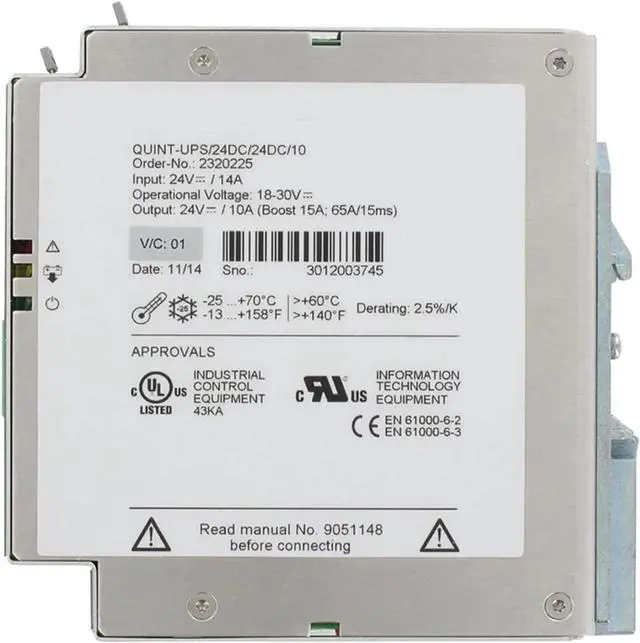 Alt view image 3 of 6 - 2320225 QUINT-UPS/24DC/24DC/10 Quint DC-UPS for 24VDC/10A Uninterruptible Power Supply