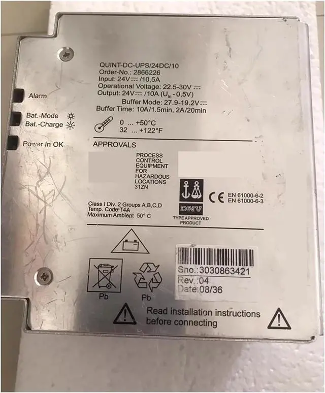Alt view image 3 of 3 - Uninterruptible Power Supply QUINT-DC-UPS/24DC/10 24DC/10A 2866226 UPS Power Supply