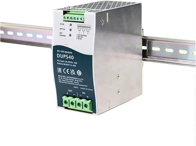 Alt view image 3 of 4 - DUPS40 24V 40A 960W DIN Rail Uninterruptible DC-UPS Module Controller DC-UPS Power Supply for UPS/Security System