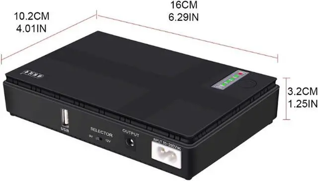 Alt view image 6 of 6 - 5V/9V/12V Uninterruptible Power Supply Driver Mini UPS with Back Up Battery