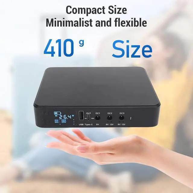 Alt view image 3 of 7 - Mini UPS Stable Emergency Power System 18000mAh Backup Battery for Router Camera USB Type C DC 5V 9V 12V Output Compact Design Compatible with Various Devices (US Plug)