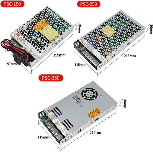 Alt view image 7 of 7 - UPS/Charge Function Switching Power Supply 35W 60W 100W 120W 150W 180W 250W 350W 110/220V AC/DC 12V 24V Battery Charger(12V_150W)