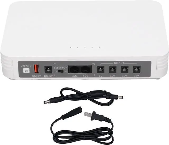 Alt view image 6 of 7 - Generic UPS Backup Power Supply with English Voice Alerts, 8000mAh Battery & 6 Output Ports for Network Devices (RouterModemPOE Camera), Smartphones, Fax Machines (US Plug)