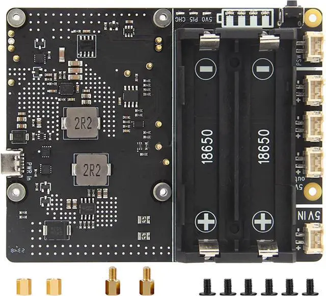 Main image of X1201 Uninterrupted Power Supply Extension Module for Mainboard with Fast Charging USB C/XH2.54-2P Connection